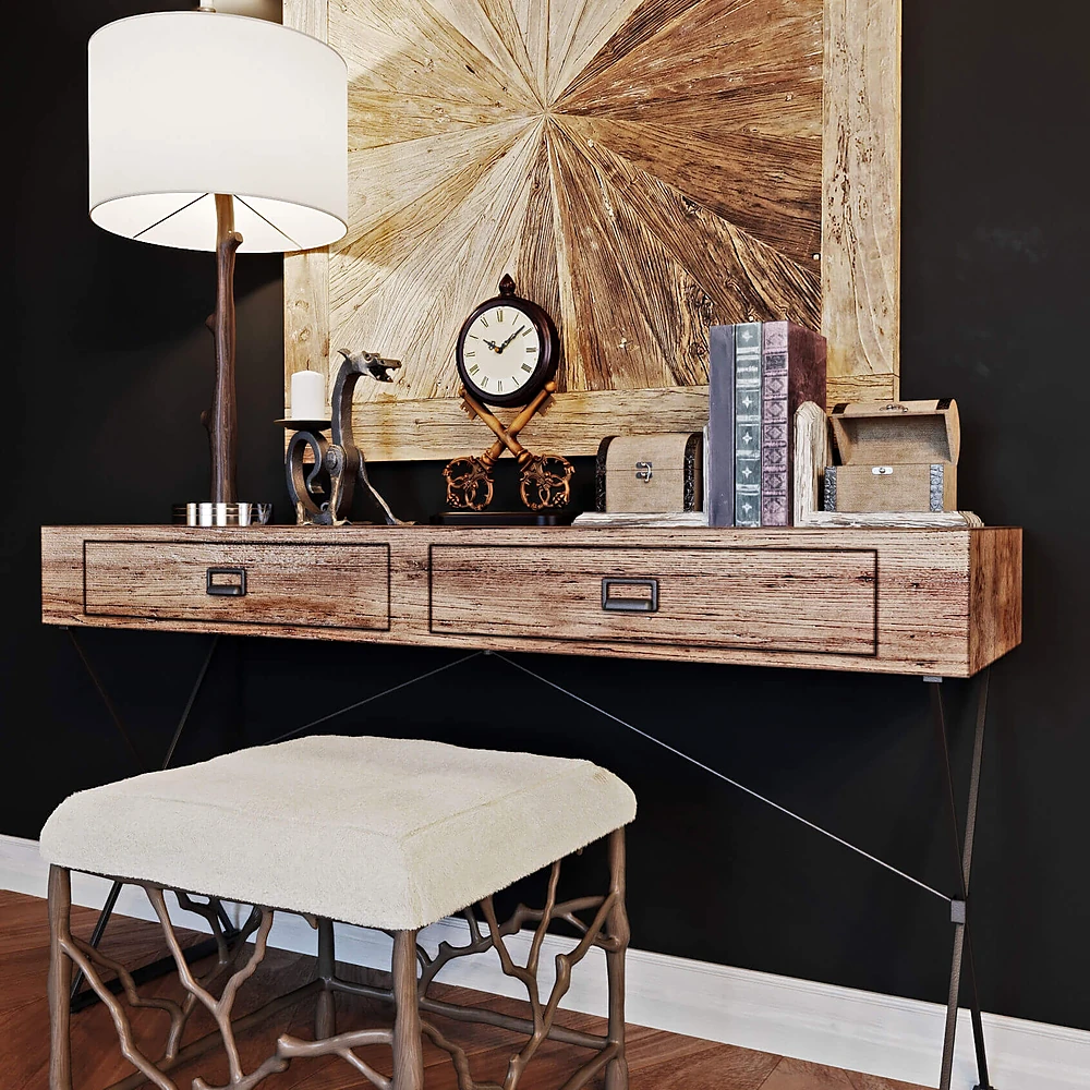 Rustic Modern Console Table by LoftDesigne (2)