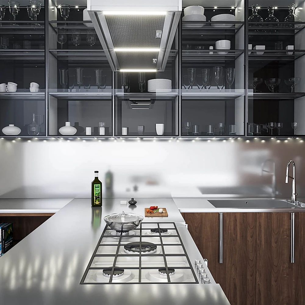 Modern Kitchen with Wood and Stainless Steel Elements (3)