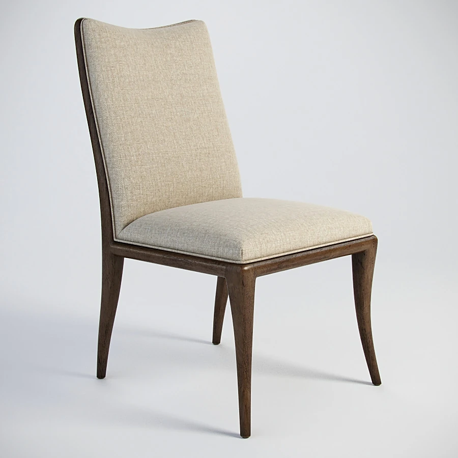 Side Chair with Upholstered Seat and Wooden Frame