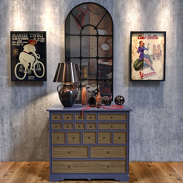 Eclectic Chest of Drawers with Varied Drawer Sizes