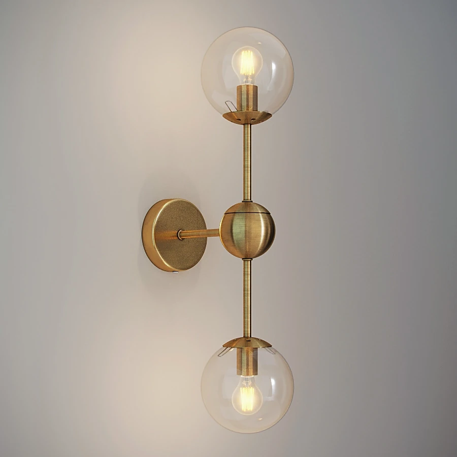 Wall Light Livi Sconce SN066-2-BRS by Gramercy Home