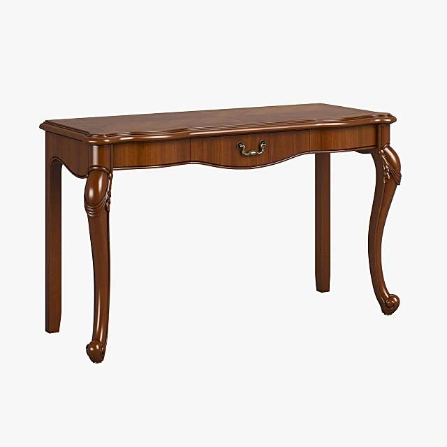 Classic Wood Dresser Table with Carved Legs