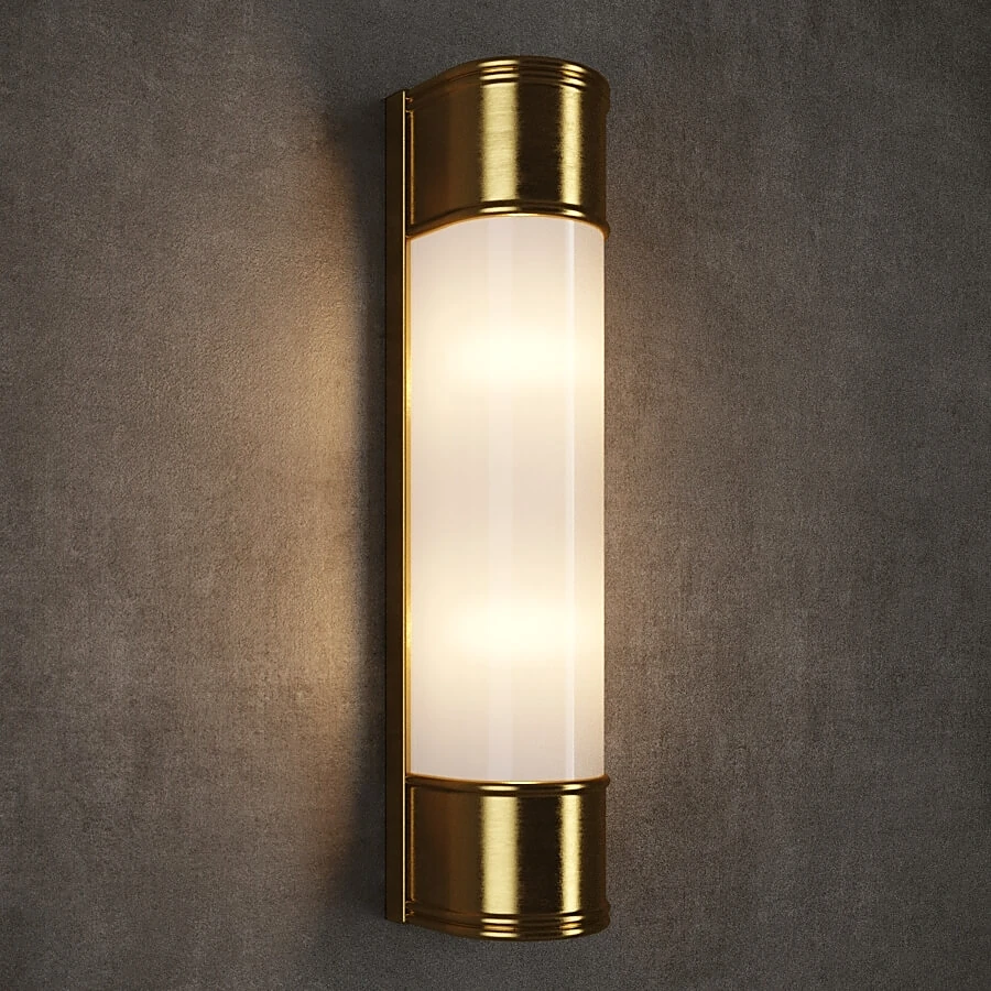 Wall light Industrial Tube SN036-2-BRS by Gramercy Home