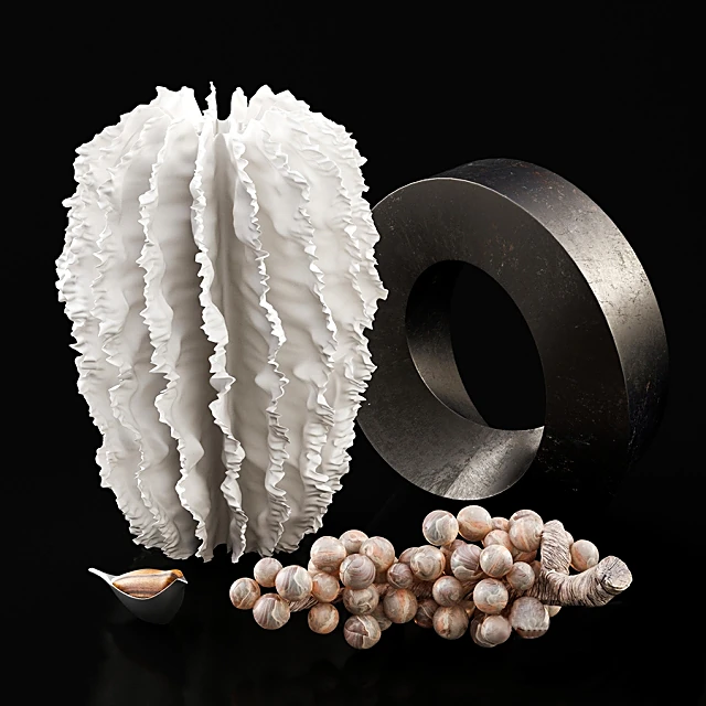 Sculptural Decor Set with Organic and Abstract Forms