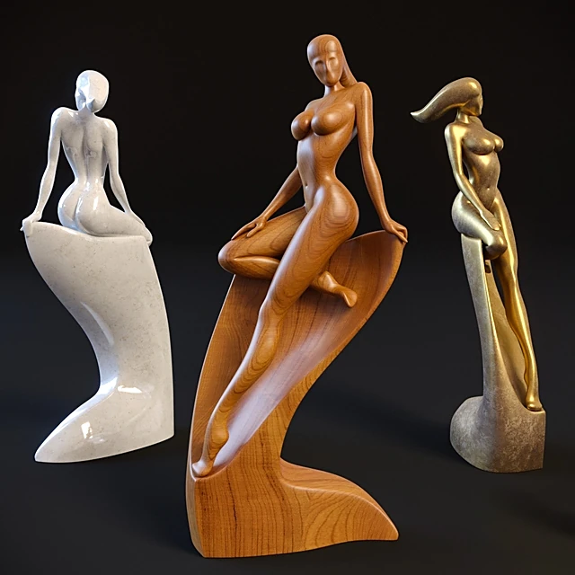 Modern Abstract Female Sculptures