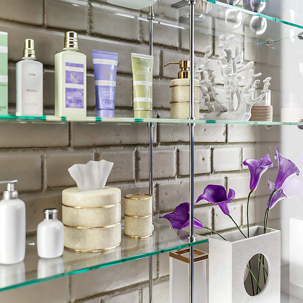 Bathroom Accessories Set with Modern Decor Elements (2)