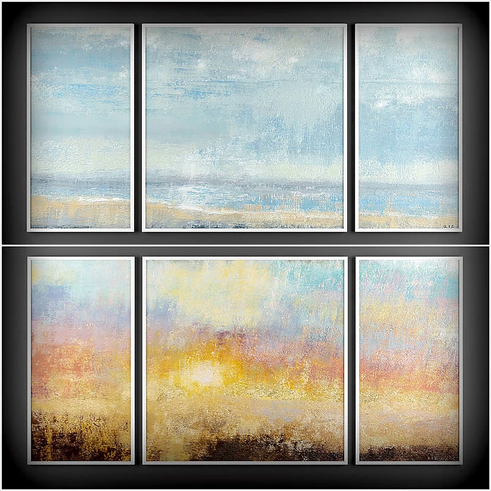 Abstract Painting Collection with Textured Artworks