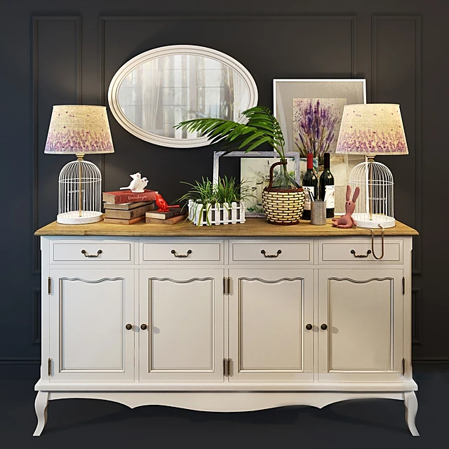 Sideboard with Drawers and Doors, Beige (2)