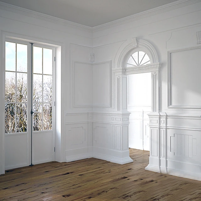 Decorative Stucco Molding with Classic Ornate Design