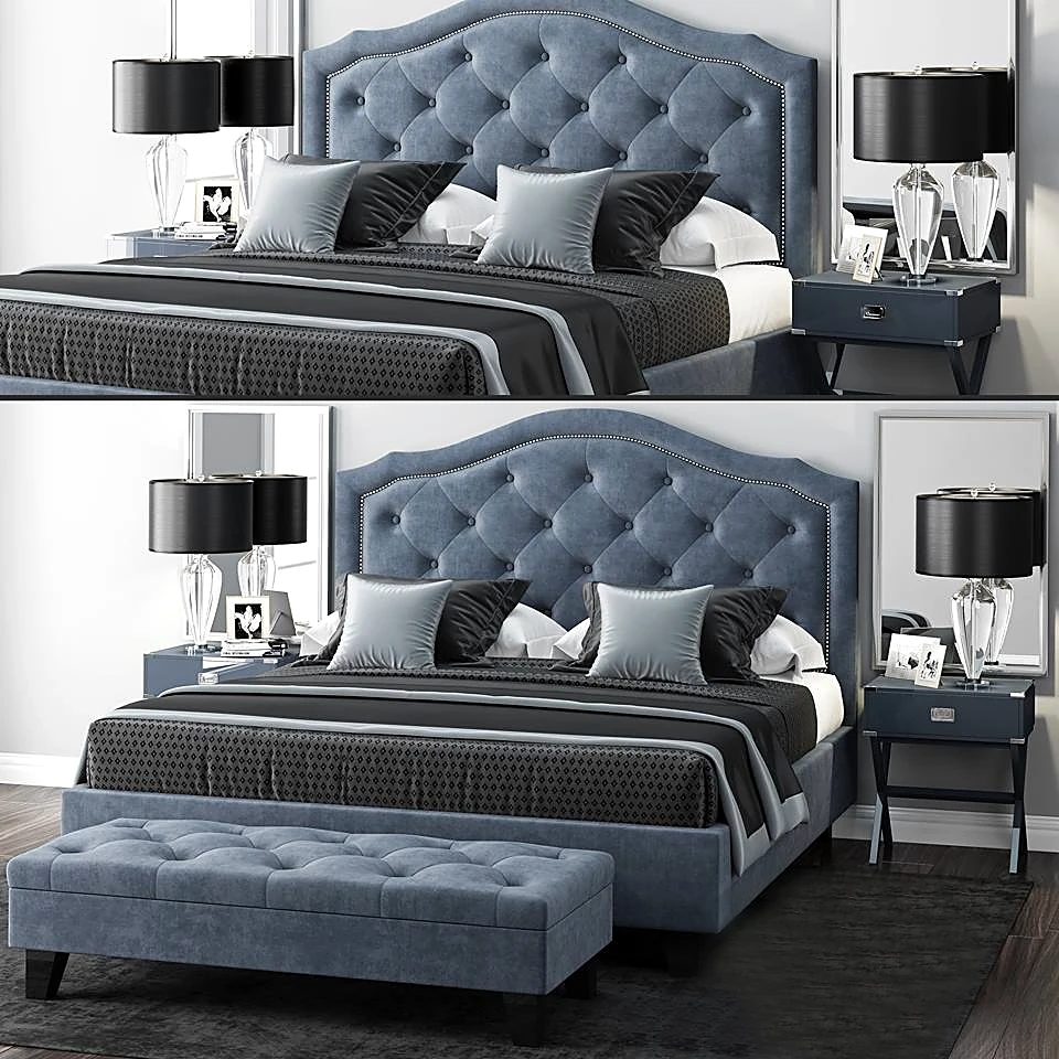 Tufted Bed brentwood Queen by LuXeo