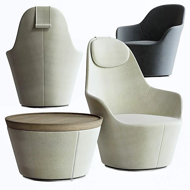 Modern Armchair Harbor by B&B Italia