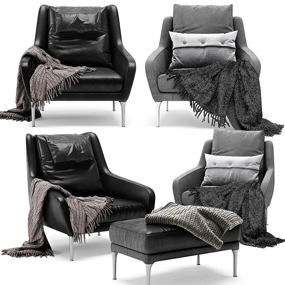 Armchair Edouard by B&B Italia