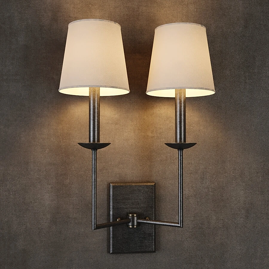 Wall light THADDEUS SN049-2-ABG by GRAMERCY HOME