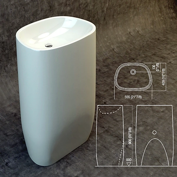 Pedestal Washbasin Pear C Patricia Urquiola 2007 by Agape