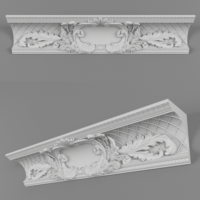 The central element of the cornice download 3d model