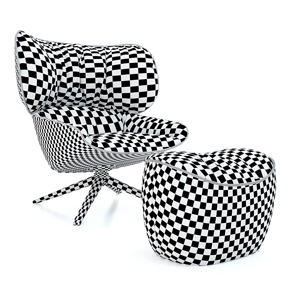 Poltrona e Pouf Tabano di B&B Italia (2)