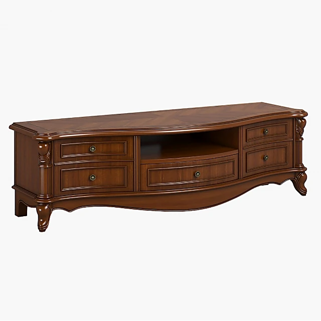 Classic Dark Wood Media Console