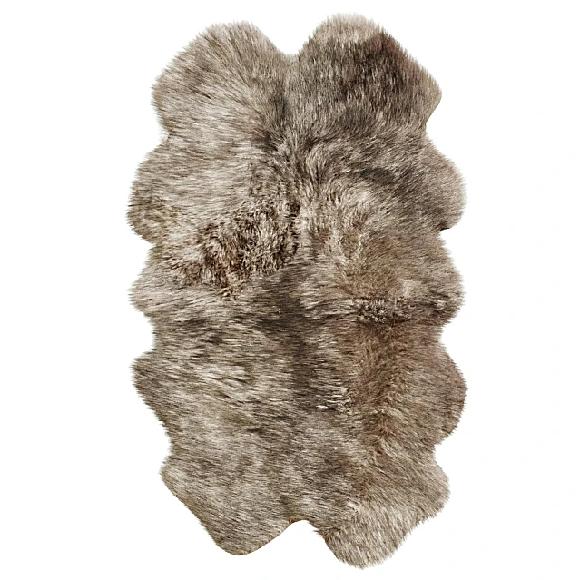 Natural Sheepskin Rug with Organic Shape