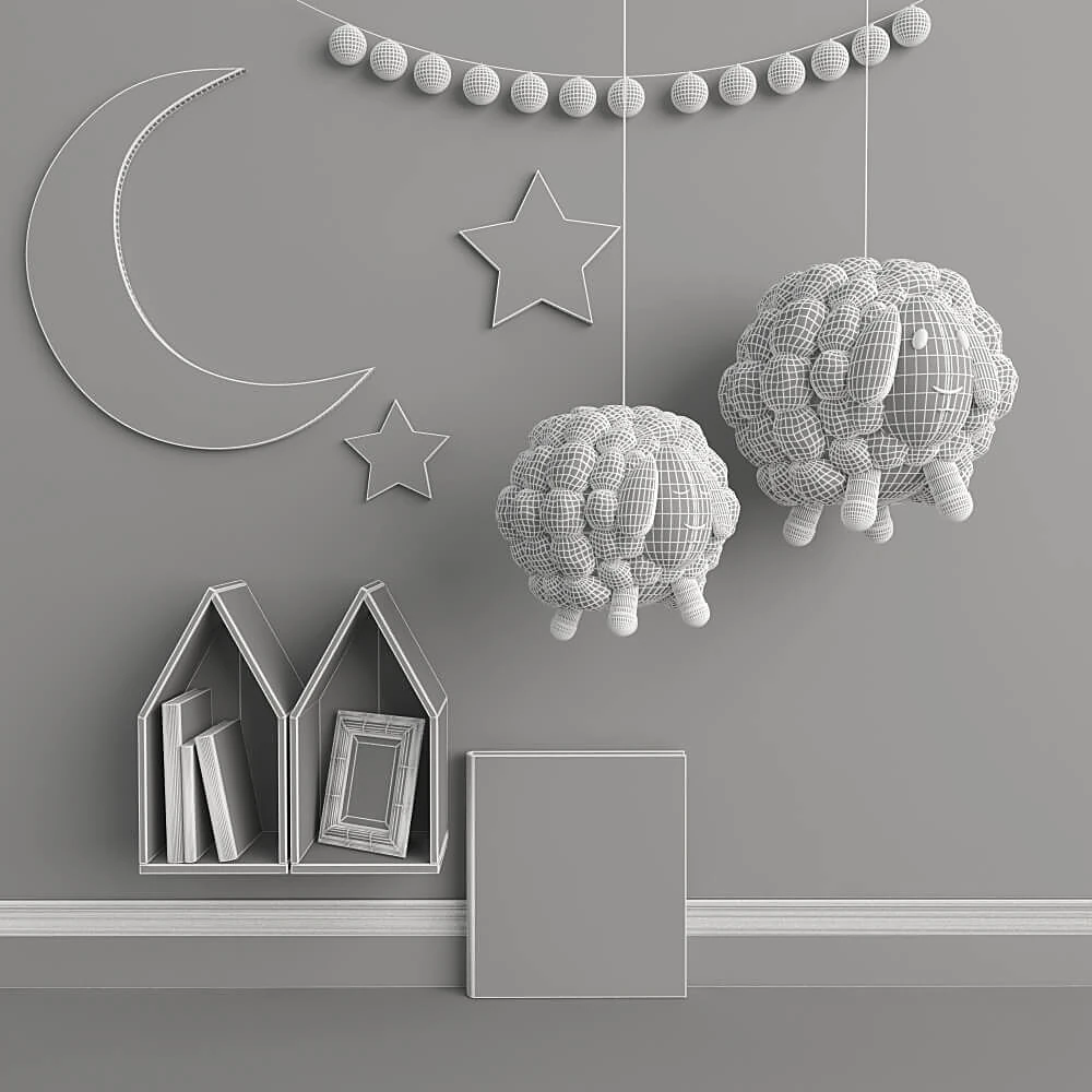 Pendant Light with Sheep Motif (2)