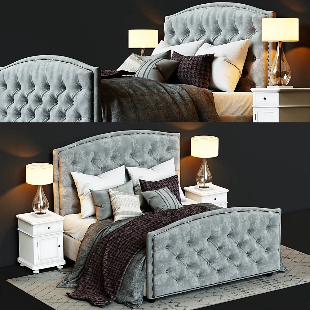 Tufted Upholstered Bed Vienna Arched by Bassett