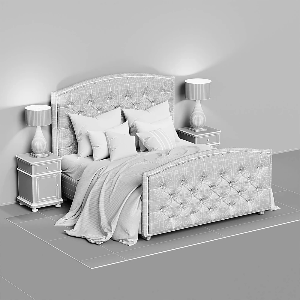 Tufted Upholstered Bed Vienna Arched by Bassett (2)