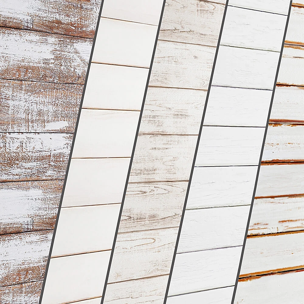Wood Panel Collection with Varied White Finishes