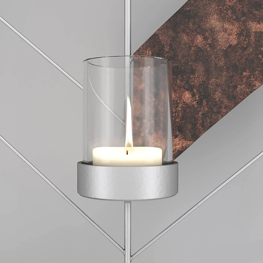 Chevron Metal Wall Candle Holder (3)