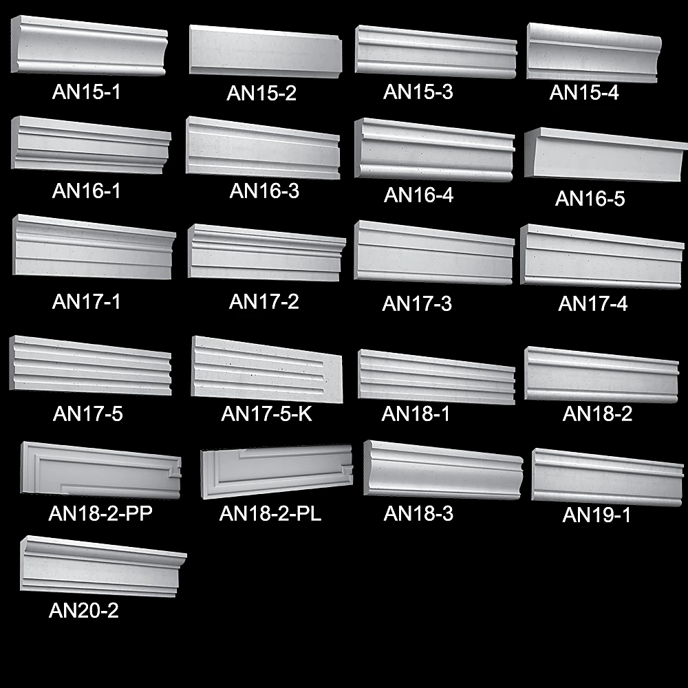Decorative Plaster Trims Collection (AN15-AN20) by Arhio