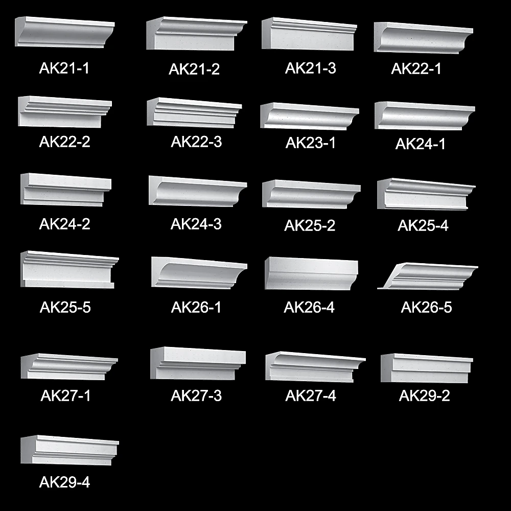 Decorative plaster eaves (AK21-AK29) by Arhio