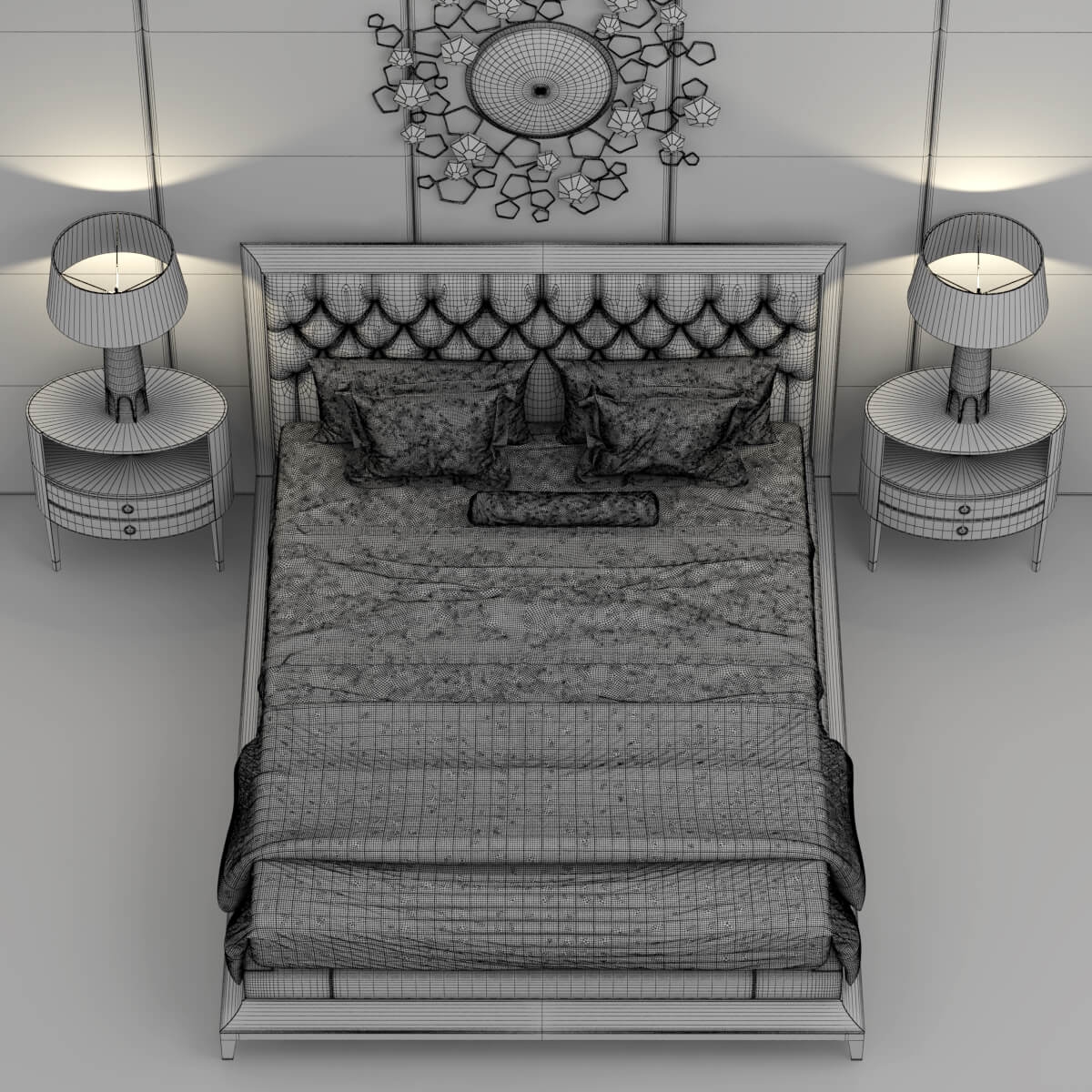 Baker Moderne platform bed - Download the 3D Model (14994 ...