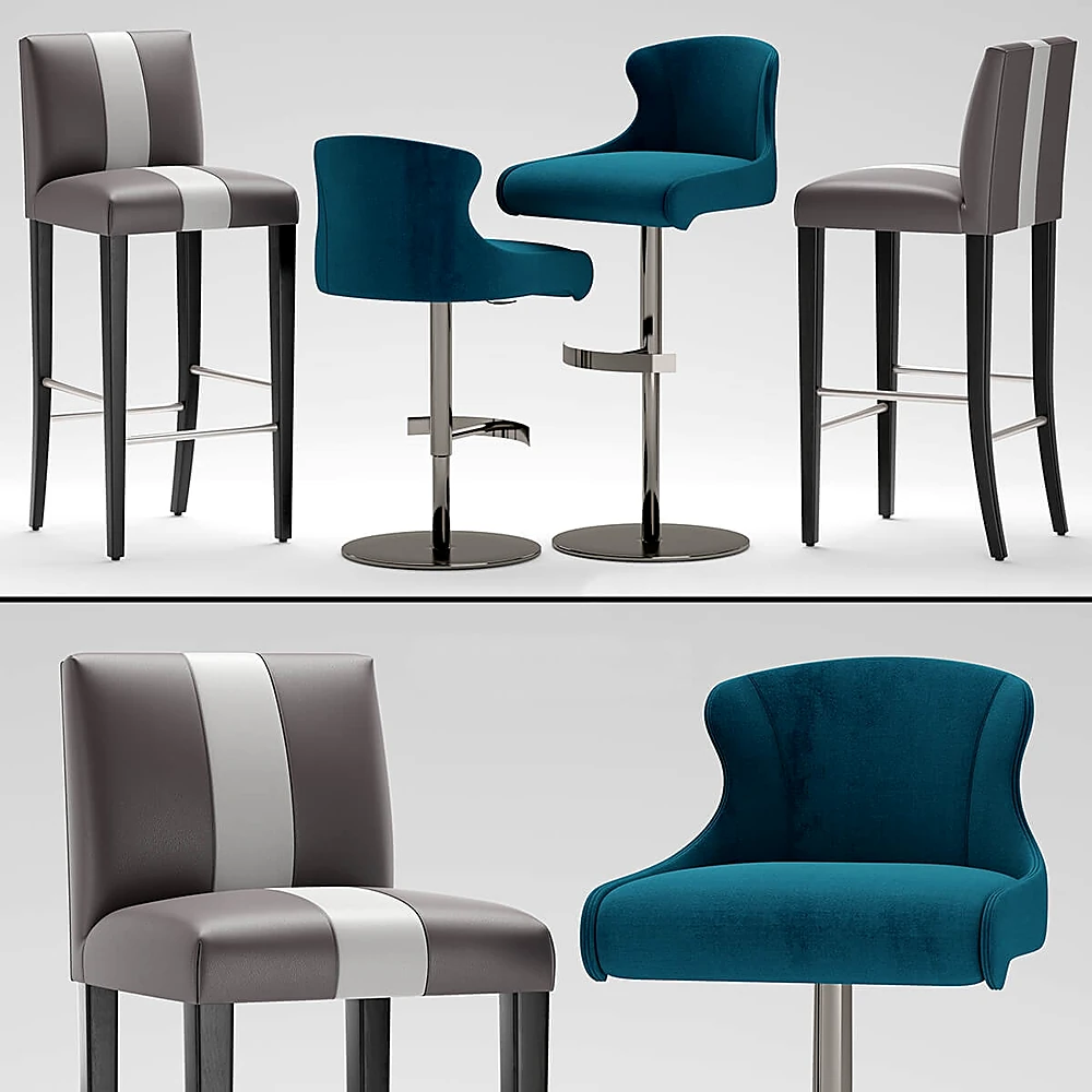 Bar Stool Set Tabouret Carioca Steeple by Roche Bobois