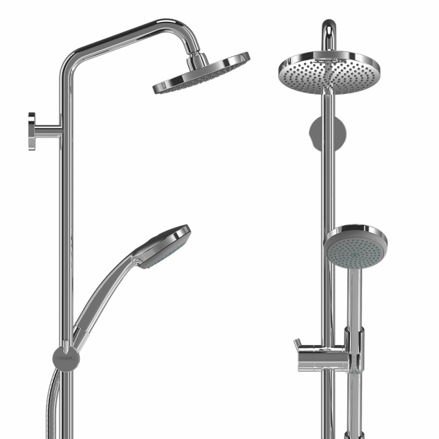 Hansgrohe Croma 100 1jet Showerpipe download 3d model | ZeelProject.com