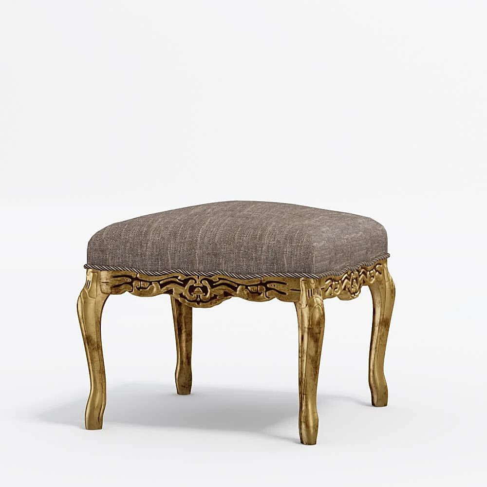 Classical Gilded Pouf Gemma by Corte Zari