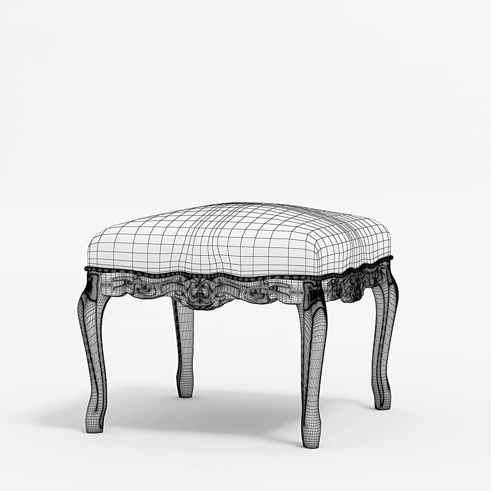 Classical Gilded Pouf Gemma by Corte Zari (2)