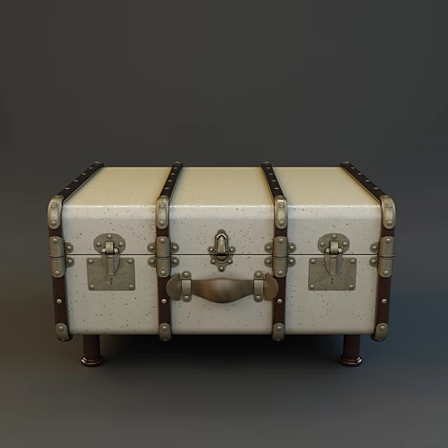 Coffee Table French Trunk by Authentic Models