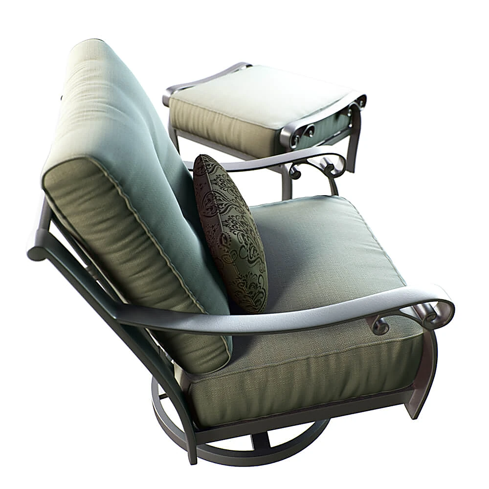 Outdoor Rocker and Ottoman Bellanova Cushioned by Agio (3)