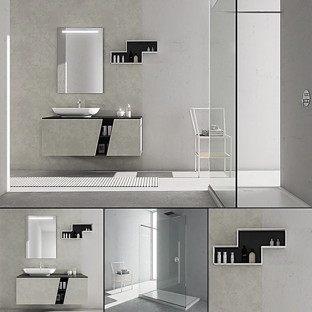 Bathroom furniture set e.Ly 2 by Arcom