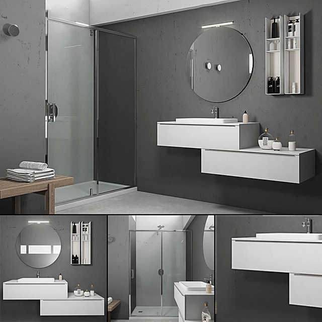 Bathroom furniture set e.Ly 5 by Arcom