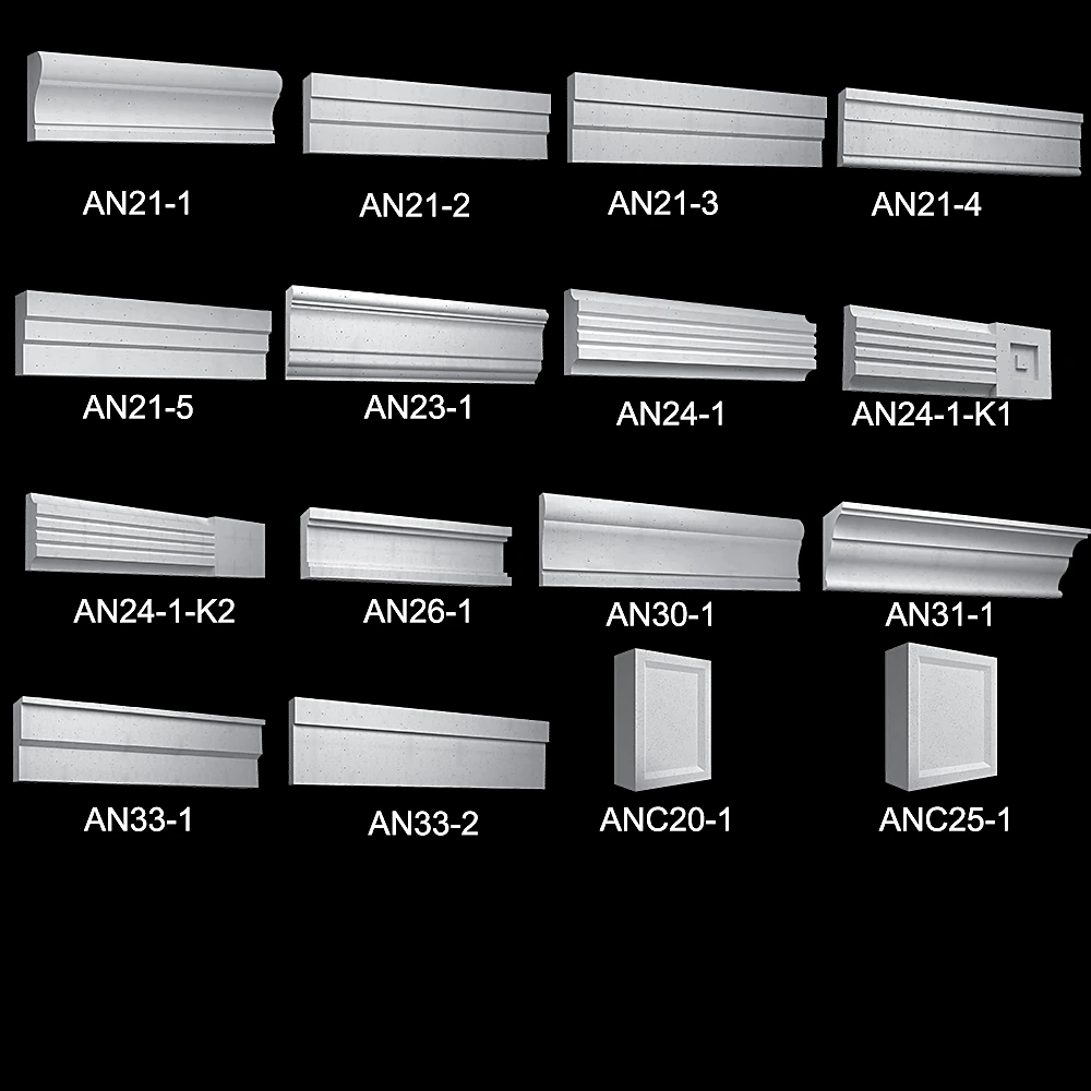 Decorative Plaster Trims Collection (AN21-AN33) by Arhio