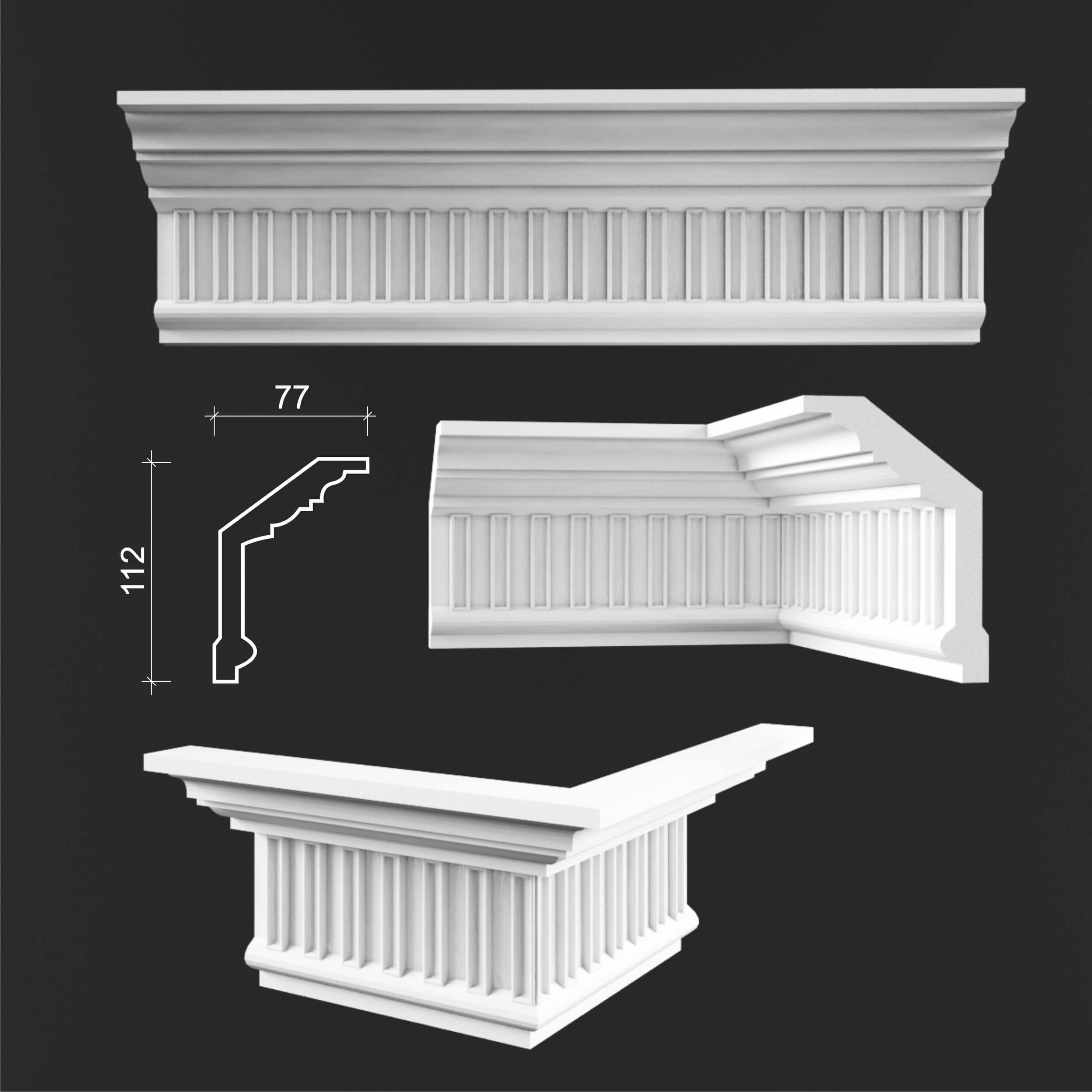 Cornice Decoration Molding | 3D model