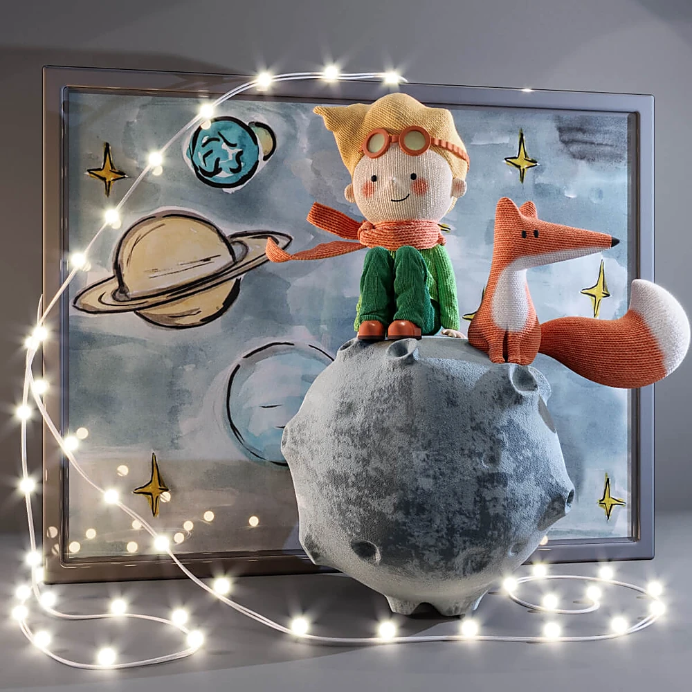 Decorative Toy Set with Little Prince and Fox