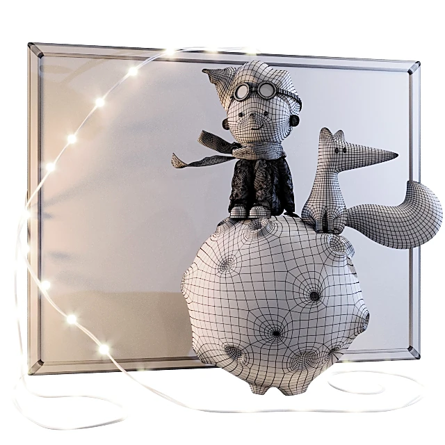 Decorative Toy Set with Little Prince and Fox (2)