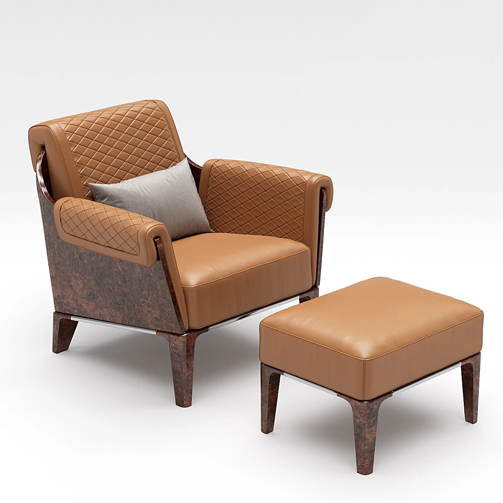 Armchair and Ottoman Set Sherwood by Bentley Home