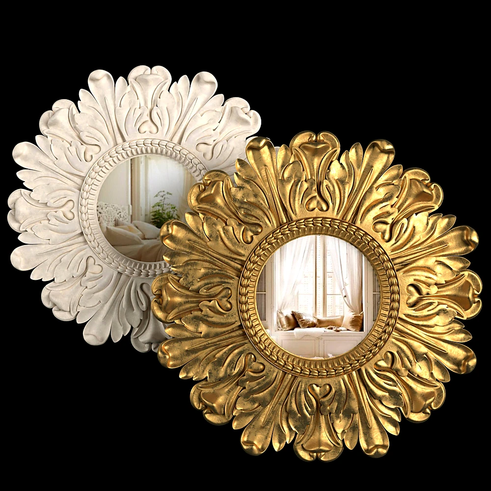 Decorative Mirror Lila Floral Gold, Lila Floral Ivory by Laura Ashley