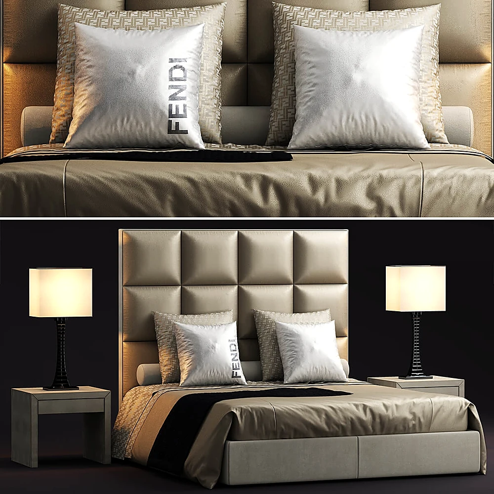Bed Diamante by Fendi Casa