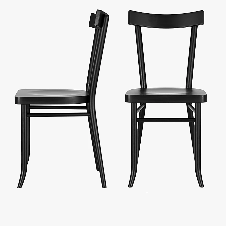 Dining Chair Coal Wood by Crate and Barrel