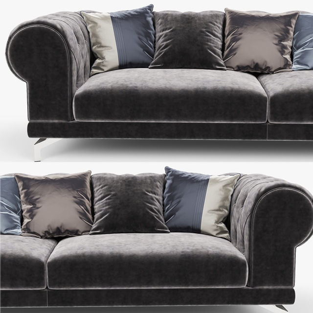 Capitone sofa - download 3d model | ZeelProject.com