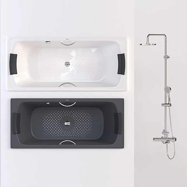 Bathtub and Shower Set Lun and Victoria - T by Roca
