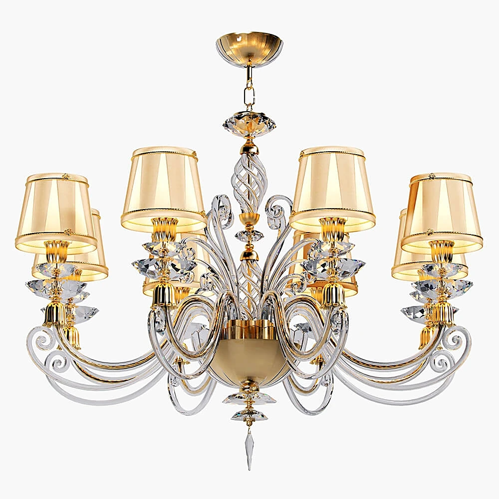 Classic Gold and Crystal Chandelier