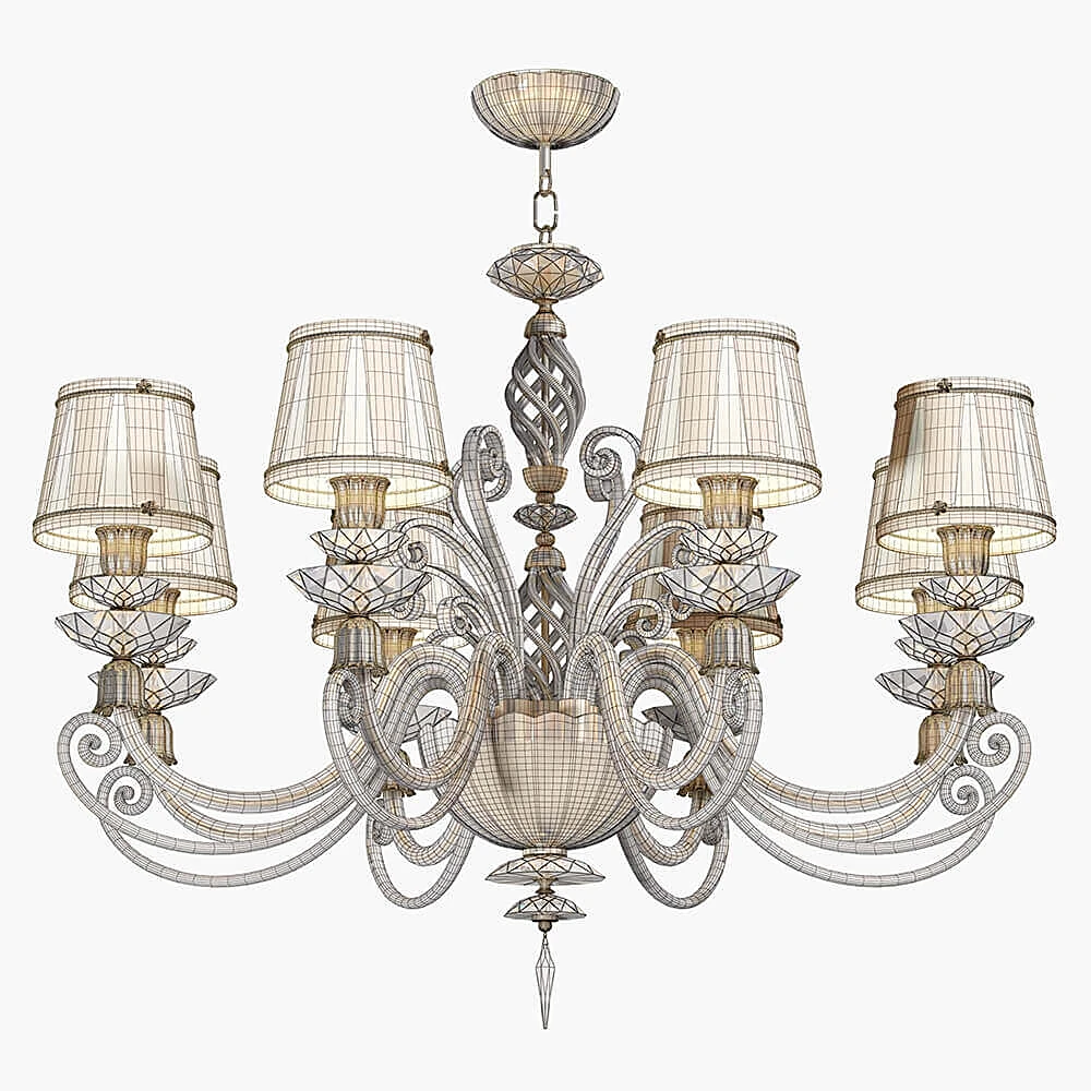 Classic Gold and Crystal Chandelier (2)